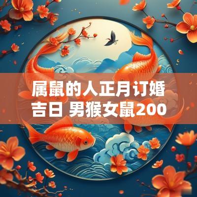 属鼠的人正月订婚吉日 男猴女鼠2002年订婚吉日