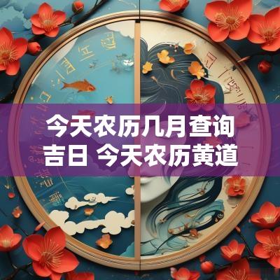 今天农历几月查询吉日 今天农历黄道吉日查看