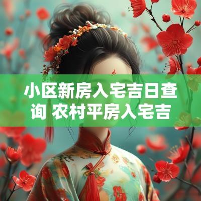 小区新房入宅吉日查询 农村平房入宅吉日查询