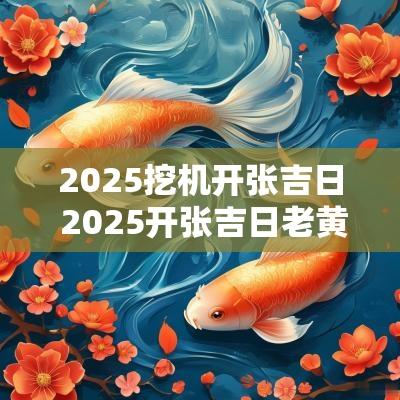 2025挖机开张吉日 2025开张吉日老黄历