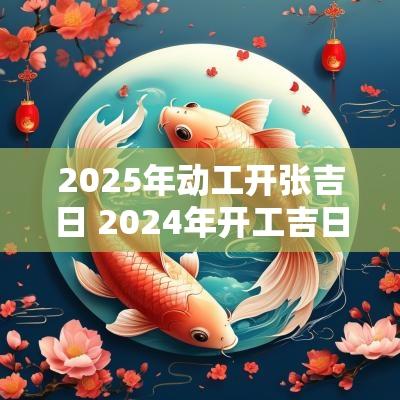 2025年动工开张吉日 2025年开工吉日和时间