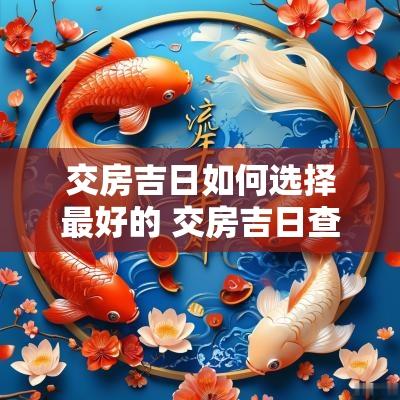 交房吉日如何选择最好的 交房吉日查询2025年