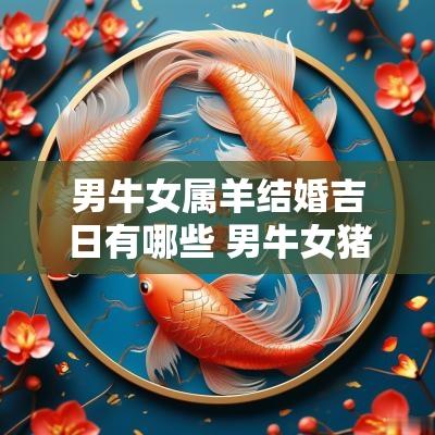 男牛女属羊结婚吉日有哪些 男牛女猪吉日