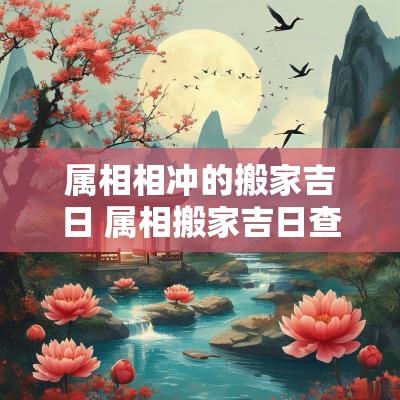 属相相冲的搬家吉日 属相搬家吉日查询表