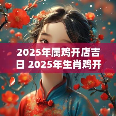2025年属鸡开店吉日 2025年生肖鸡开业吉日
