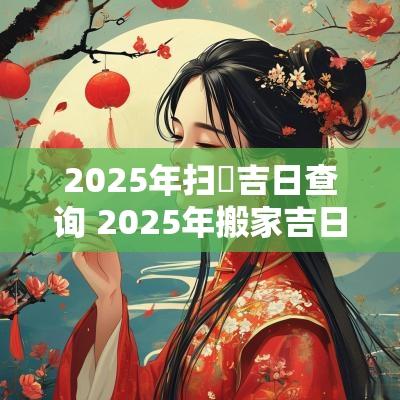 2025年扫舎吉日查询 2025年搬家吉日吉时