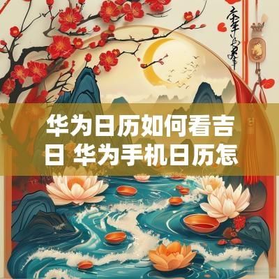 华为日历如何看吉日 华为手机日历怎样显示黄道吉日