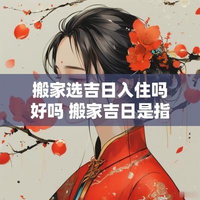 搬家选吉日入住吗好吗 搬家吉日是指入住还是搬东西