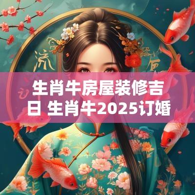 生肖牛房屋装修吉日 生肖牛2025订婚吉日