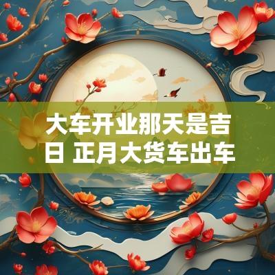 大车开业那天是吉日 正月大货车出车开张吉日