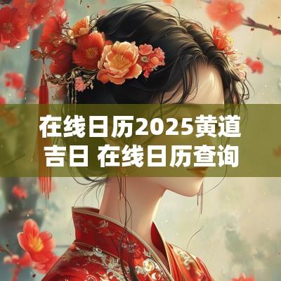在线日历2025黄道吉日 在线日历查询黄道吉日
