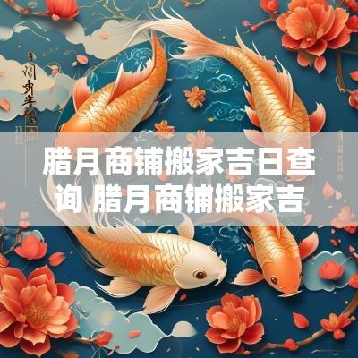 腊月商铺搬家吉日查询 腊月商铺搬家吉日查询表