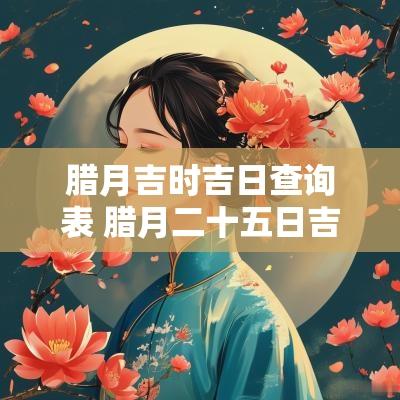 腊月吉时吉日查询表 腊月二十五日吉日吉时