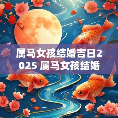 属马女孩结婚吉日2025 属马女孩结婚2025