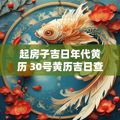 起房子吉日年代黄历 30号黄历吉日查询