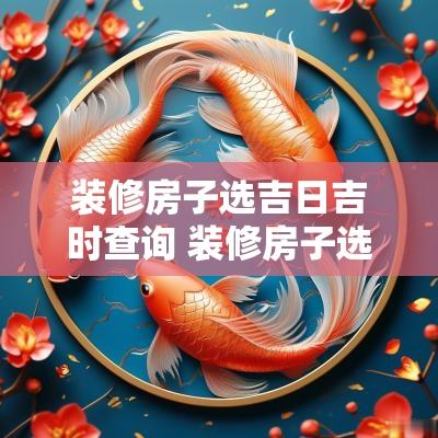 装修房子选吉日吉时查询 装修房子选吉时