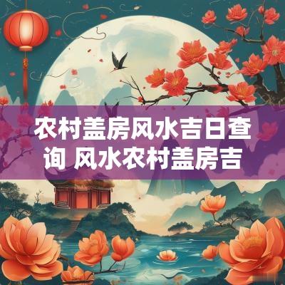 农村盖房风水吉日查询 风水农村盖房吉日查询最新