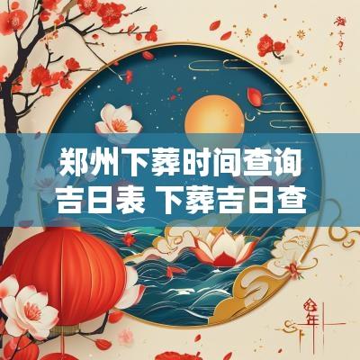 郑州下葬时间查询吉日表 下葬吉日查询表