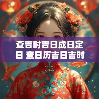 查吉时吉日成日定日 查日历吉日吉时