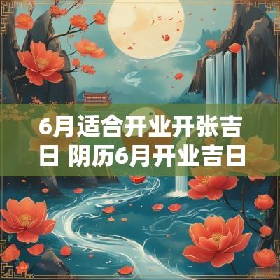 6月适合开业开张吉日 阴历6月开业吉日 6月适合开业开张吉日 阴历6月开业吉日