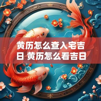 黄历怎么查入宅吉日 黄历怎么看吉日开工
