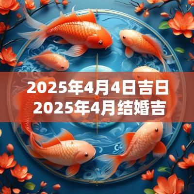 2025年4月4日吉日 2025年4月结婚吉日