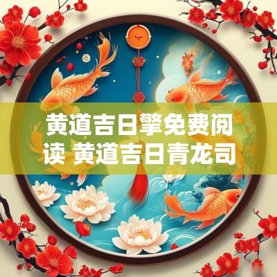 黄道吉日擎免费阅读 黄道吉日青龙司命
