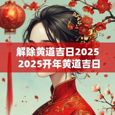解除黄道吉日2025 2025开年黄道吉日