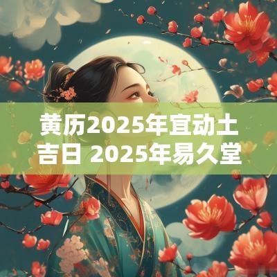 黄历2025年宜动土吉日 2025年易久堂动土吉日