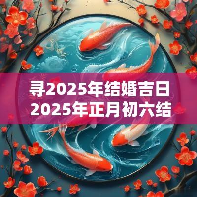 寻2025年结婚吉日 2025年正月初六结婚吉日