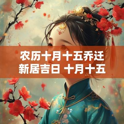 农历十月十五乔迁新居吉日 十月十五是吉日吗