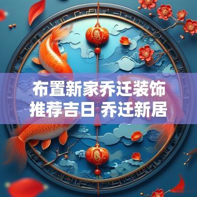 布置新家乔迁装饰推荐吉日 乔迁新居12月份好日子布置装饰