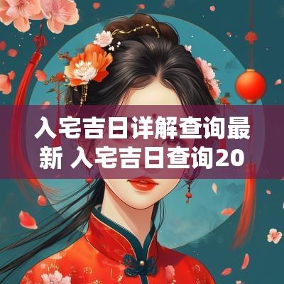 入宅吉日详解查询最新 入宅吉日查询2025年黄道吉日