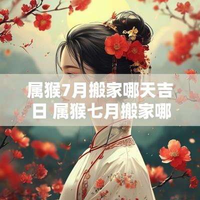 属猴7月搬家哪天吉日 属猴七月搬家哪天日子最好