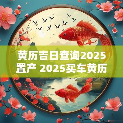 黄历吉日查询2025置产 2025买车黄历吉日查询
