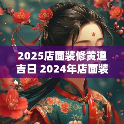 2025店面装修黄道吉日 2025年店面装修开工吉日