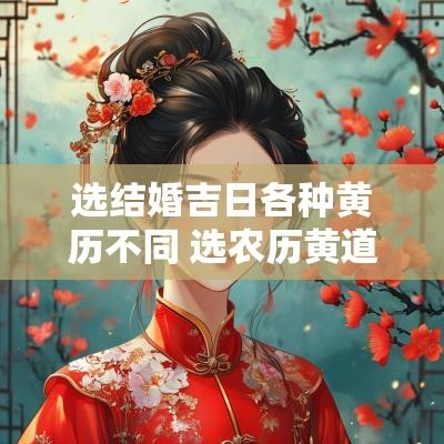 选结婚吉日各种黄历不同 选农历黄道吉日结婚