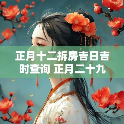 正月十二拆房吉日吉时查询 正月二十九适合拆房是吉日吗