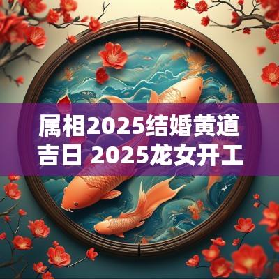 属相2025结婚黄道吉日 2025龙女开工黄道吉日