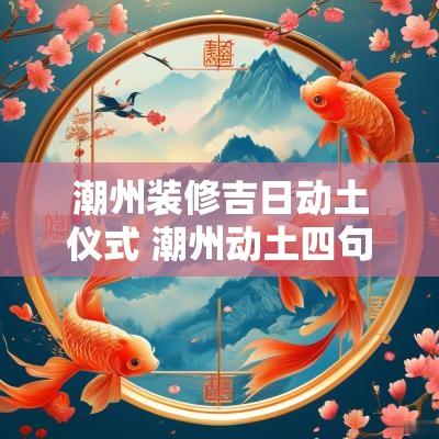 潮州装修吉日动土仪式 潮州动土四句