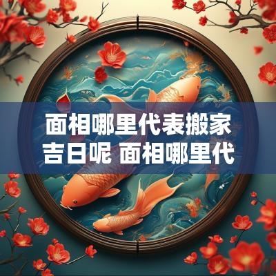 面相哪里代表搬家吉日呢 面相哪里代表搬家吉日