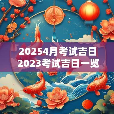 20254月考试吉日 2025考试吉日一览表