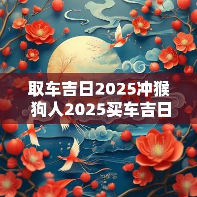 取车吉日2025冲猴 狗人2025买车吉日