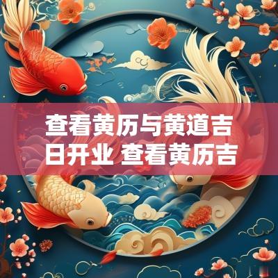 查看黄历与黄道吉日开业 查看黄历吉日