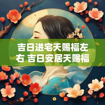 吉日进宅天赐福左右 吉日安居天赐福下一句