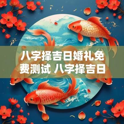 八字择吉日婚礼免费测试 八字择吉日的正确方法
