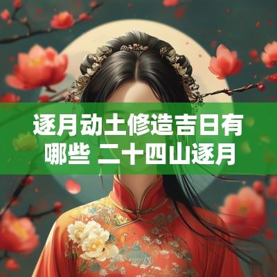逐月动土修造吉日有哪些 二十四山逐月动土吉日