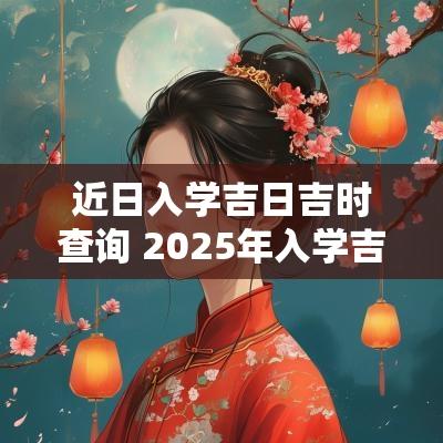 近日入学吉日吉时查询 2025年入学吉日查询