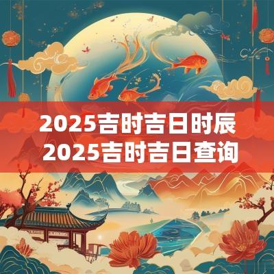 2025吉时吉日时辰 2025吉时吉日查询表