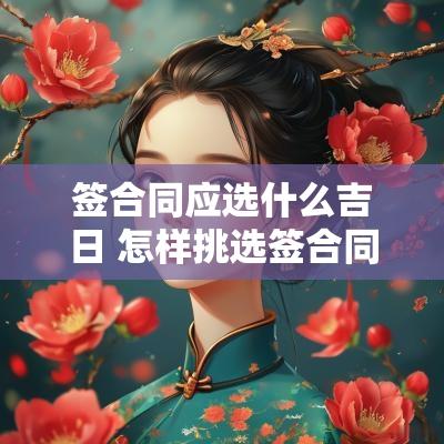 签合同应选什么吉日 怎样挑选签合同的吉日